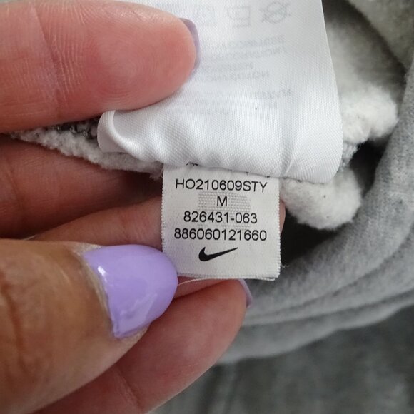 Nike Gray Athletic Sweatpants Jogger Men Size M Pull-on Pockets 826431-063 - Picture 9 of 13